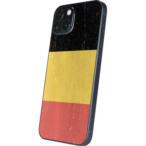 Belgium Flag Distressed iPhone 15 Skin