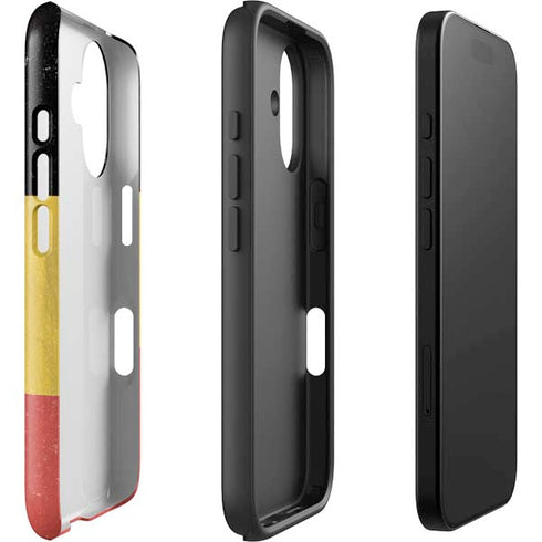 Belgium Flag Distressed iPhone 16 Impact Case