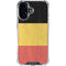Belgium Flag Distressed iPhone 16 Plus Clear Case