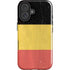 Belgium Flag Distressed iPhone 16 Plus Impact Case
