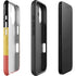 Belgium Flag Distressed iPhone 16 Plus Impact Case