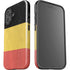 Belgium Flag Distressed iPhone 16 Plus Impact Case