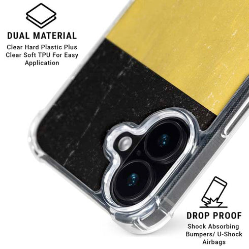 Belgium Flag Distressed iPhone 16 Plus MagSafe Case