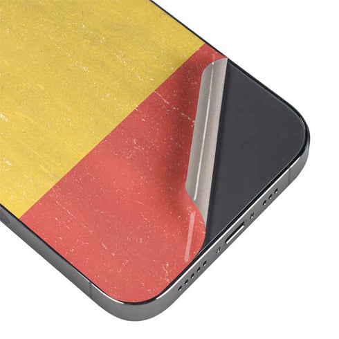 Belgium Flag Distressed iPhone 16 Pro Max Skin