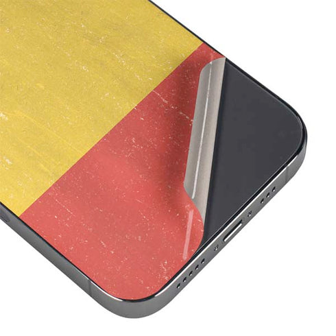 Belgium Flag Distressed iPhone 16 Pro Skin