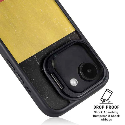 Belgium Flag Distressed iPhone 16e Kickstand Case