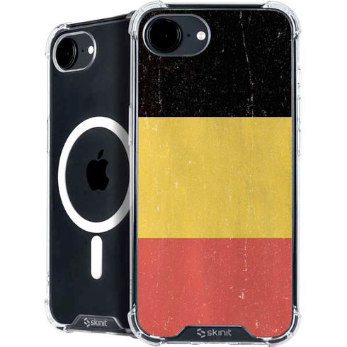 Belgium Flag Distressed iPhone 16e MagSafe Case