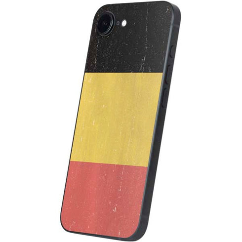 Belgium Flag Distressed iPhone 16e Skin