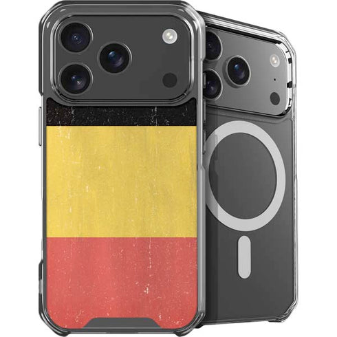 Belgium Flag Distressed iPhone 18 Pro MagSafe Case