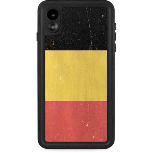 Belgium Flag Distressed iPhone Cases