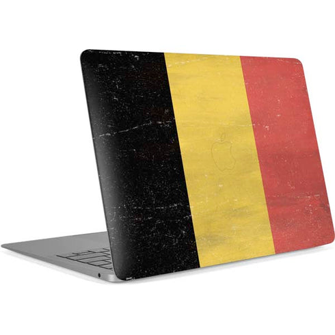 Belgium Flag Distressed Apple MacBook Air Skin