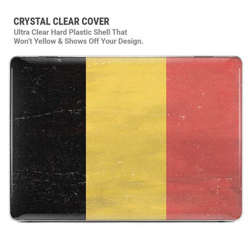 Belgium Flag Distressed MacBook Pro 14in (2021-24) Case plus Skin