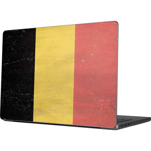 Belgium Flag Distressed Apple MacBook Pro 14-inch Skin