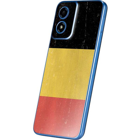 Belgium Flag Distressed Moto G Play 4G (2024) Skin