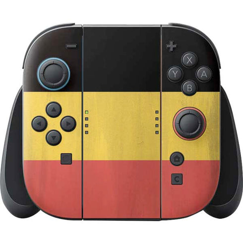 Belgium Flag Distressed Nintendo Skins