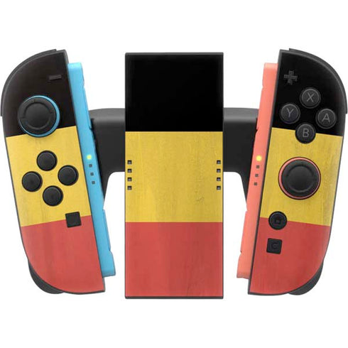 Belgium Flag Distressed Nintendo Switch 2 (2025) Joy-Con Controller Skin