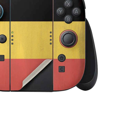 Belgium Flag Distressed Nintendo Switch 2 (2025) Joy-Con Controller Skin