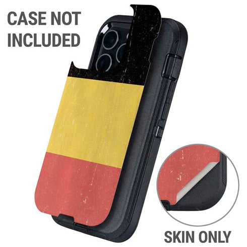 Belgium Flag Distressed Otterbox Defender iPhone Skin