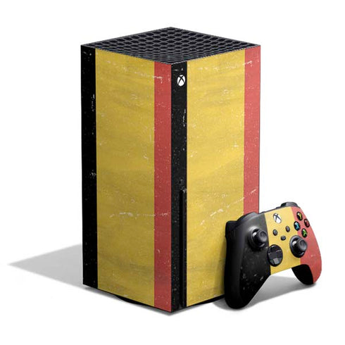 Belgium Flag Distressed Xbox Series X Skins