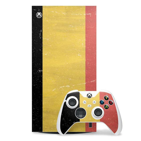Belgium Flag Distressed Xbox Series X Skins