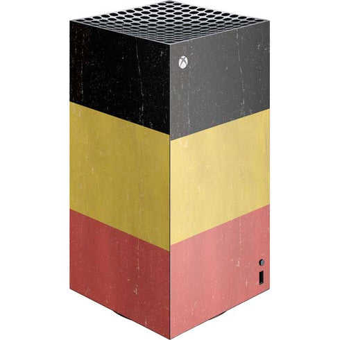 Belgium Flag Distressed XBox Series X Digital Edition Console Skin