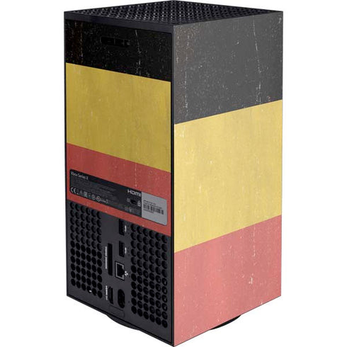 Belgium Flag Distressed XBox Series X Digital Edition Console Skin