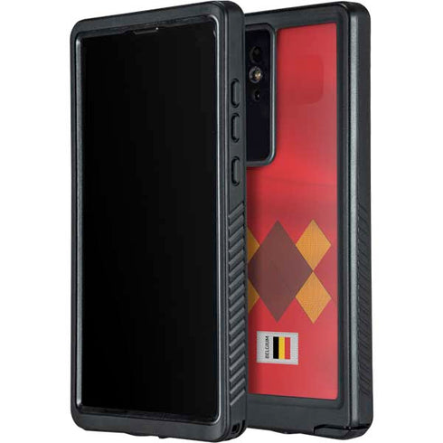 Belgium Soccer Flag Galaxy S24 Ultra Waterproof Case