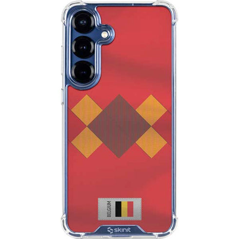 Belgium Soccer Flag Galaxy S25 Clear Case