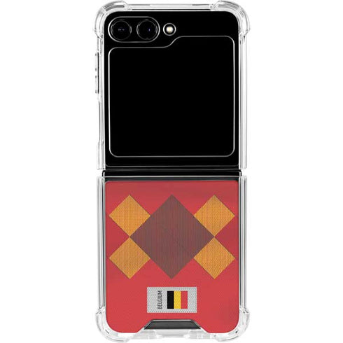 Belgium Soccer Flag Galaxy Z Flip6 Clear Case