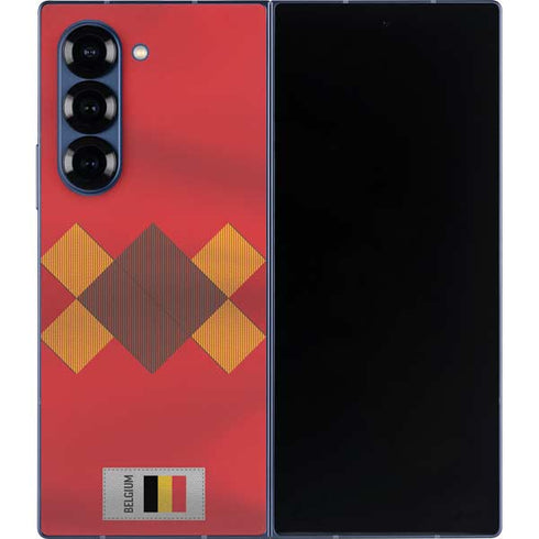 Belgium Soccer Flag Galaxy Z Fold6 Skin
