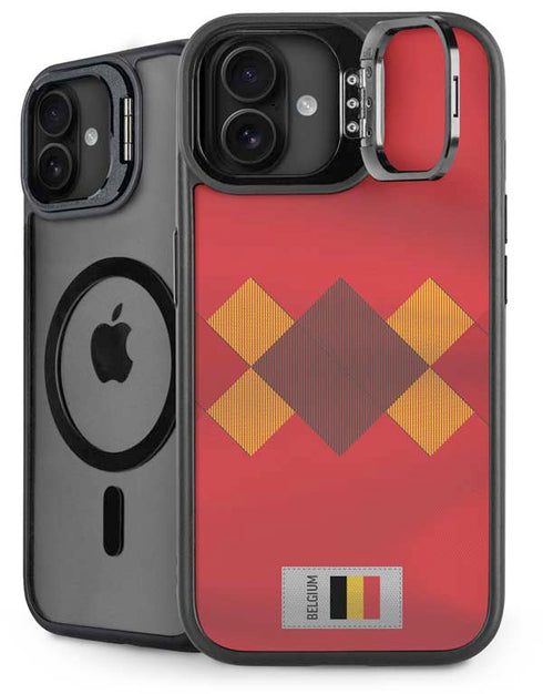Belgium Soccer Flag iPhone 16 Kickstand Case