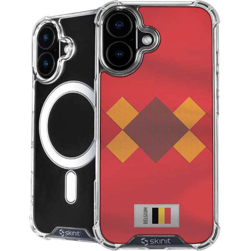 Belgium Soccer Flag iPhone 16 Plus MagSafe Case