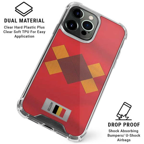 Belgium Soccer Flag iPhone 16 Pro Clear Case