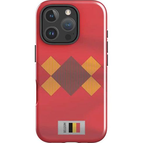 Belgium Soccer Flag iPhone 16 Pro Max Impact Case