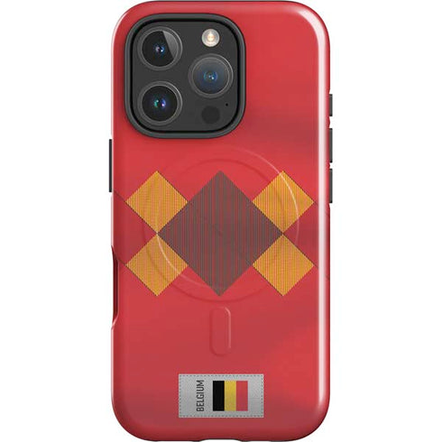 Belgium Soccer Flag iPhone 16 Pro Max Magsafe Impact Case