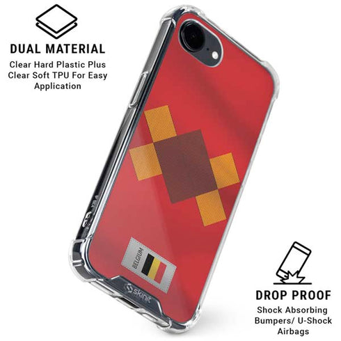 Belgium Soccer Flag iPhone 16e Clear Case