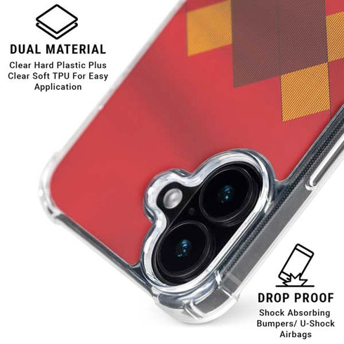 Belgium Soccer Flag iPhone 17 Clear Case