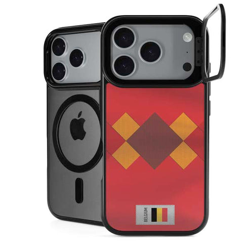 Belgium Soccer Flag iPhone 18 Pro Max Kickstand Case