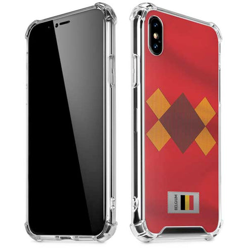 Belgium Soccer Flag iPhone X/XS Clear Case