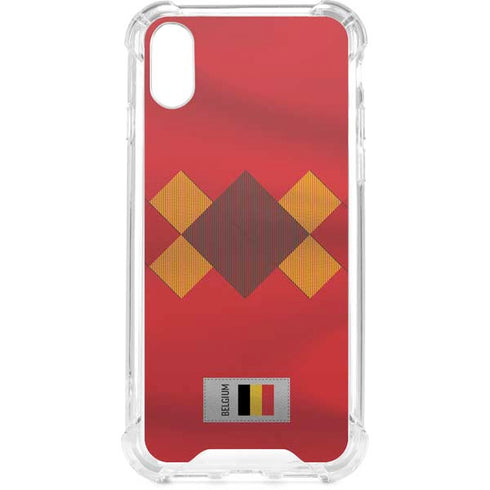 Belgium Soccer Flag iPhone XS Clear Case