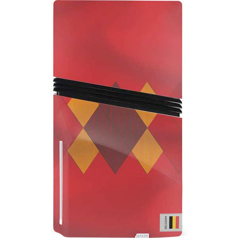Belgium Soccer Flag PS5 Pro Disk Console Skin