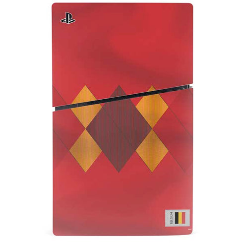Belgium Soccer Flag PS5 Slim Digital Edition Console Skin