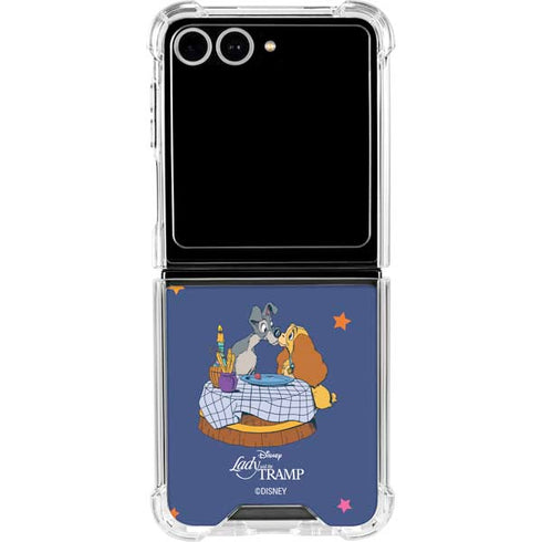 Disney Lady & The Tramp Bella Notte Galaxy Z Flip7 Clear Case