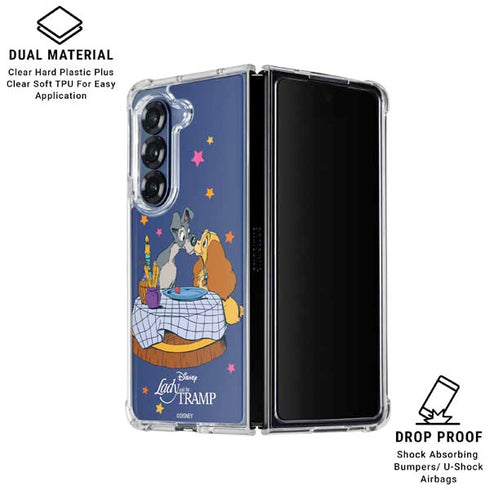Disney Lady & The Tramp Bella Notte Galaxy Z Fold6 Clear Case
