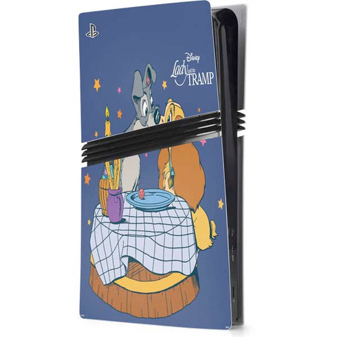 Disney Lady & The Tramp Bella Notte PS5 Pro Console Skin