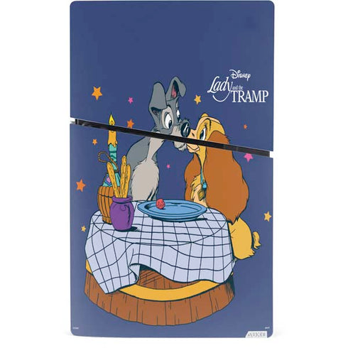 Disney Lady & The Tramp Bella Notte PS5 Slim Digital Edition Console Skin