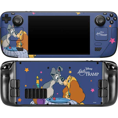 Disney Lady & The Tramp Bella Notte Steam Deck Handheld Gaming Computer OLED Skin