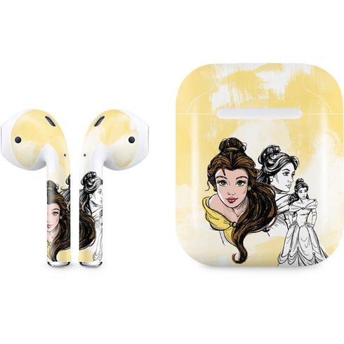 Disney Princess Belle Sketch Apple AirPods Skin
