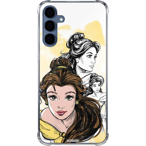 Disney Princess Belle Sketch Galaxy A35 5G Clear Case