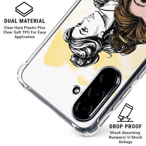 Disney Princess Belle Sketch Galaxy A36 5G Clear Case